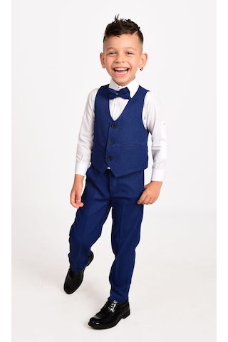 Mnk Baby & Kids Yelekli Erkek Çocuk Takım Elbise