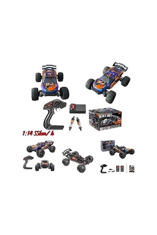 Elektrikli Rc 1:14 Ölçek Servo Motor Mega Arazi Aracı Spor Araç 55 Km Hız Rc Araç