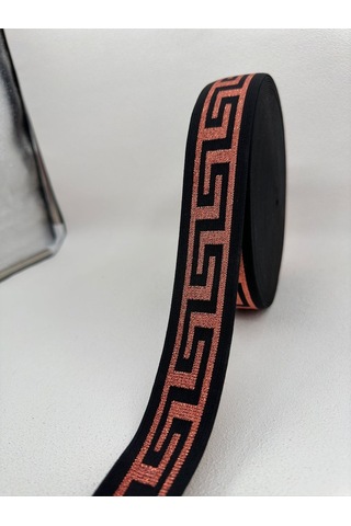Paşateks 4 Cm Simli Dokuma Lastik-5 Metre-siyah