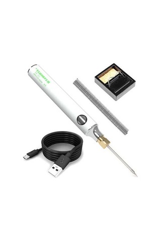 Ganzhoushop W V Usb Teli Standı Sıcaklık Şarj Lehimleme Lehim Kiti İle Havya Havya Handskıt Elektrikli Ayarlanabilir 8 5 Zi