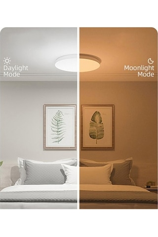 Metabagua Akıllı Led Tavan Lambası Wifi Oda Dekoru Qqlw5x Açık Sarı