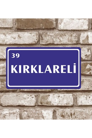 Kişiye Özel Metal Plaka Kırklareli 39 Retro Poster (29X15)