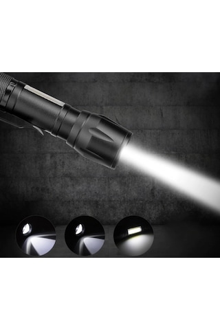 Cata Ct 8024 Sarjli . 3 Fonksiyonlu Led El Feneri Siyah