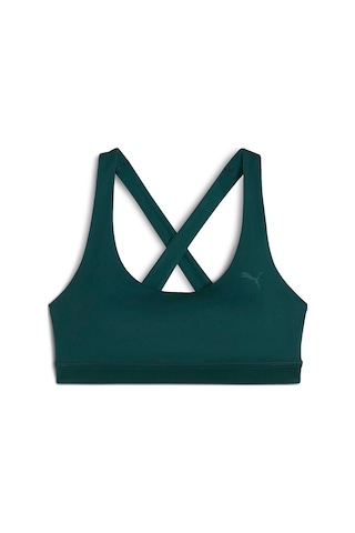 Puma Cloudspun Bra Mid Kadın Yeşil Bisiklet Yaka Sporcu Sütyeni Yeşil
