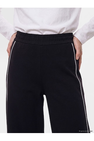 Lcw Modest Siyah Şerit Detaylı Soft Touch Kadın Eşofman Altı