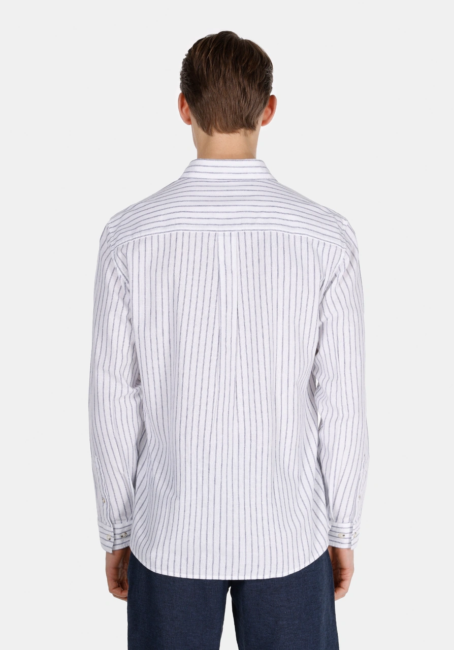 Colin's Colins Regular Fit Shirt Neck Çizgili Erkek Lacivert Uzun Kol Gömlek Cl1074495 Q1.v1 Nys Navy Striped