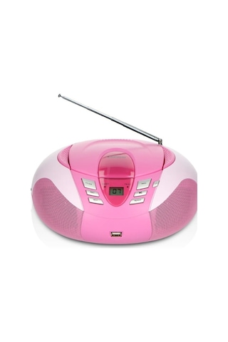 Lenco Scd-37 Usb Pembe - Taşınabilir Fm Radyo Cd Ve Usb Çalar - Pembe