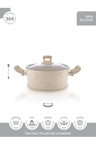 Hascevher Germanitium 26 Cm Granit Tencere Standart
