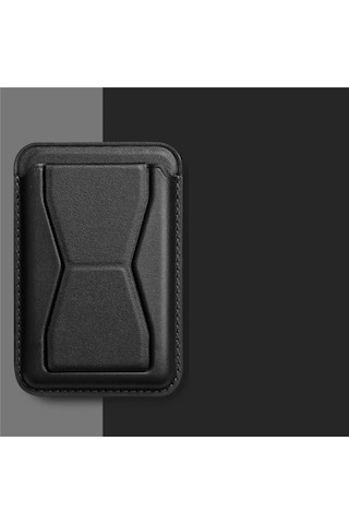 Stand Olabilen Magsafe İle Uyumlu Pu Deri Kartlık Crd-03 Magnetic Standlı Kartlık
