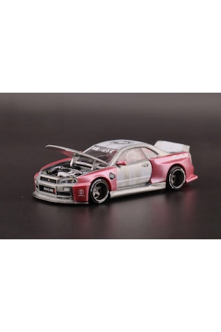 Kaido House Mini Gt Nissan Gt-r R34 Kaido Racing Factory V1 Pembe 1/64 Chase