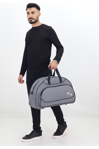 Probag Gri Spor Ve Seyahat Çantası Ayakkabı Bölmeli, Su Geçirmez, Omuz Askılı Antrenman Çantası Gri