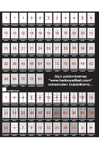 Herboy Hb-1303 105mmx99mm Beyaz Lazer Etiket