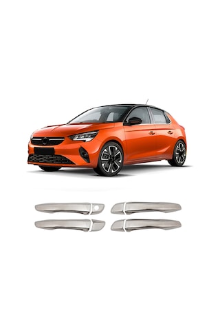 Opel Corsa F Uyumlu 2020 Ve Üzeri Krom Kapı Kolu 4 Kapı Paslanmaz Çelik