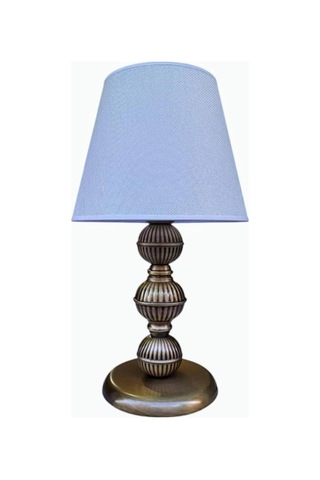 Sava Abajur Eskitme Kaplamalı Metal Krem Şapka Kahverengi