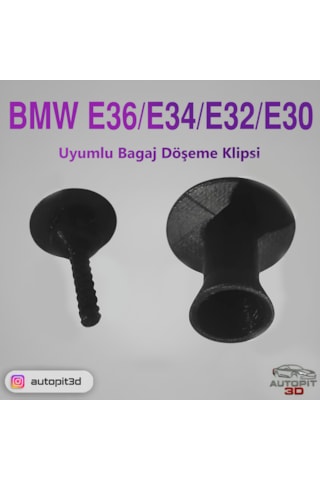 Autopit 3d Bmw E36/e34/e32/e30 Uyumlu Bagaj Döşeme Klipsi Bmw E36