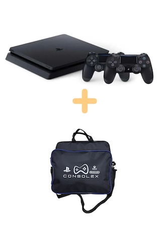 Sony PS4 Slim 500 GB Çift Kol + Consolex Çanta