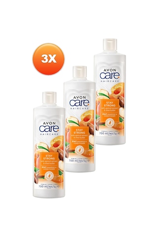 Avon Care Kayısı Ve Shea Özü Şampuan Ve Saç Kremi 700 Ml. Üçlü Set