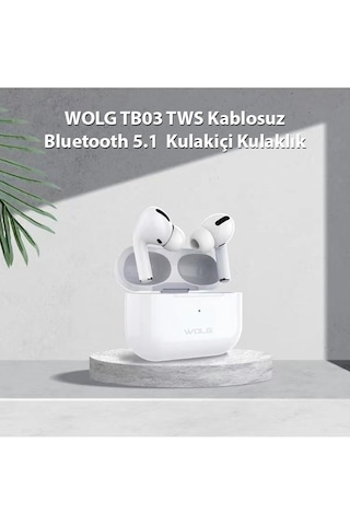 Wolg TB03 TWS Kablosuz Bluetooth 5.1 Kulak İçi Kulaklık