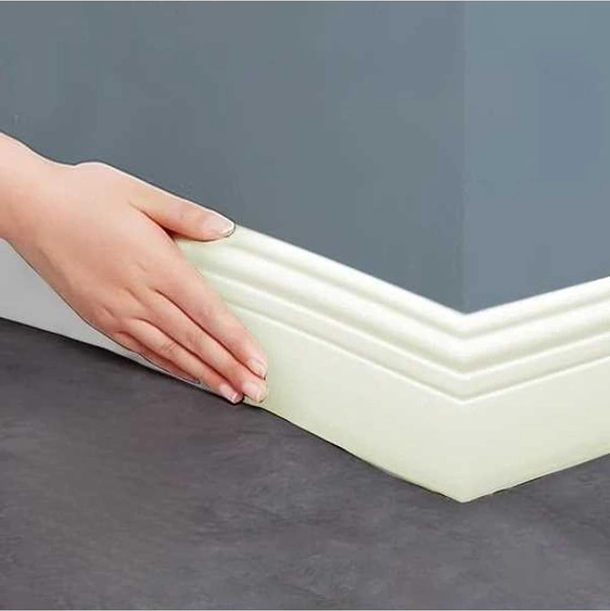 Trendooze Mat Siyah Süpürgelik Sunshine022 3.86x78.74inç Esnek Kendinden Yapışkanlı Siyah