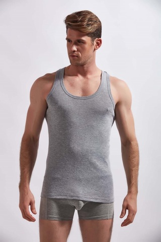 Josejuan 3'lü Erkek Atlet %100 Pamuk Suprem 3300-siyah - Beyaz - Gri Melanj