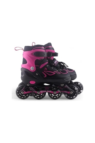 Vadi Pembe Silikon Tekerli Ayarlanabilir Işıklı Paten S 31-34 Hp7128 Pembe - Siyah