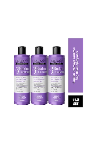 Expert Biotin Ve Kafein Dökülme Karşıtı Şampuan Seti 3x350ml-vegan Urbpkt19