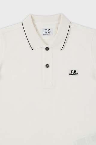 C.p. Company Çocuk Polo Yaka T Shirt 10ckpl023 005263w 103 Beyaz