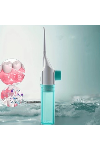 Willowhaven Göl Mavi Manuel Yüksek Basınçlı Oral Diş İpi - Portatif Ergonomik Diş Şırıngası