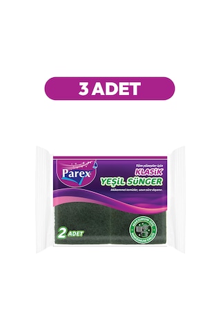 Klasik Yeşil 2'li Sünger Üçlü Paket