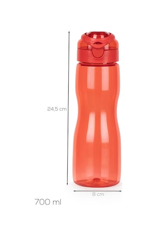 Porsima 911037-c Bpa Free Motivasyon Sporcu Su Matarası Suluk 0,7lt Su Şişesi Kırmızı