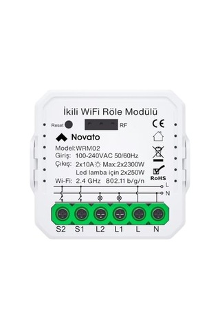 Tuya Uyumlu Akıllı Anahtar Modülü, Çift Çıkışlı, Anahtar Girişli, 2x10a - 220v Röle, Google Asistan Ve Alexa Genel