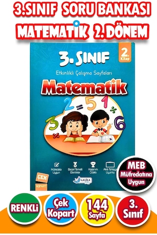 3.sınıf Matematik 2.dönem - Etkinlikli Çalışma Ve Soru Bankası Kitabı
