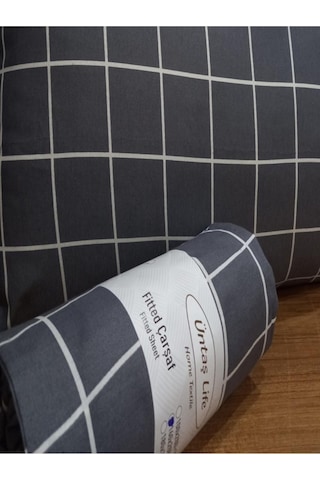 Üntaş Life Çift Kişilik Lastikli Çarşaf + Yastık Kılıfı Füme 2 Adet