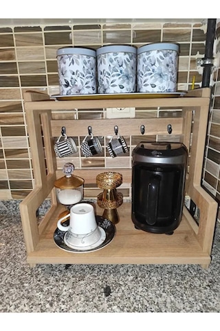 Tezgah Üstü Raf Kahve Köşesi Raf Baharatlık