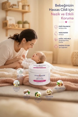 Bebek Pişik Kremi Çinko Oksit ve Lanolin İçerikli Bariyer Krem Yoğun Cilt Bakım Kremi Lisinya