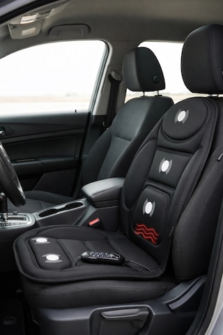 Glr Jb-616c 5 Motorlu Isıtmalı Masaj Minderi - Ev, Ofis Ve Araç Uyumlu Siyah