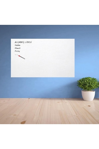 Ders Çalışma Yazı Tahtası Filmi Manyetik Duvar Sticker Beyaz+Şeff