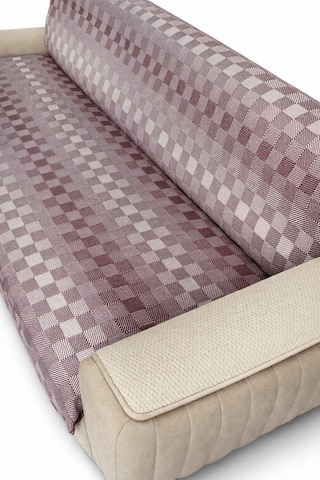 Miracolo Home Pamuklu Koltuk Örtüsü Şalı Kaymaz Dokulu Çok Amaçlı Kanepe Çekyat Örtüsü 170x200 Cm 2'li Paket Bordo