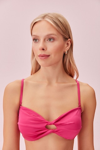 Suwen Begonvile Burgulu Straplez Bikini Üst Sb25615144d144 Begonvil