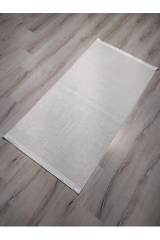 Eko Halı Sateen St08 Beyaz Ince Halı 80X150 Cm