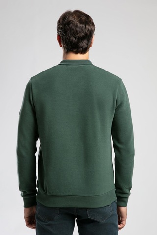 Lee Cooper Newblend Erkek Polo Yaka Sweatshirt Zümrüt-20949 Zümrüt