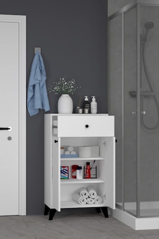 Efsun 2 Kapaklı 1 Çekmeceli Çok Amaçlı Dolap Beyaz