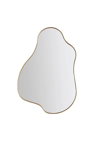 Çerçeveli Asimetrik Duvar Dekor Aynasıkonsol Aynası/bulut Ayna/lüks Ayna Gold 50 X 70 Çok Renkli