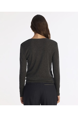 Yargıcı Regular Balıkçı Yaka Uzun Kol T-shirt 25kkts9028p 059 Gri