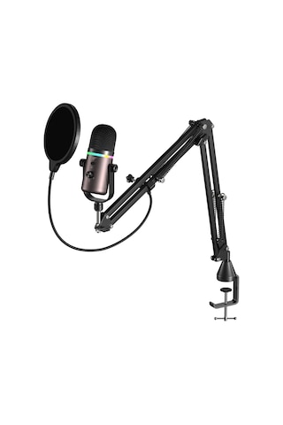 Havit Gamenote Gk63 Pro Rgb Gaming Profesyonel Oyuncu Yayıncı Mikrofonu Ve Masa Standı