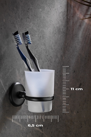 Yapışkanlı Diş Fırçalık Siyah S-105