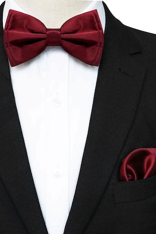 Bordo Ayarlanabilir Saten Çocuk Papyon Ve Mendil Seti Bordo