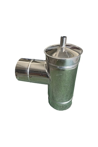 Paslanmaz 13 X 13 Cm Çapında Baca Dirseği Hunili