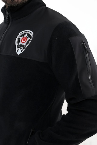 Özel Güvenlik Soft Shell Robalı Polar Mont Siyah