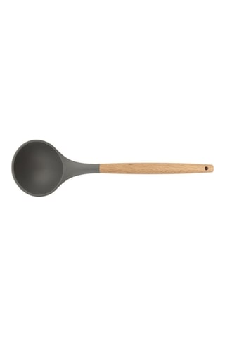 Silikon Kepçe Ahşap Sap - 32 Cm